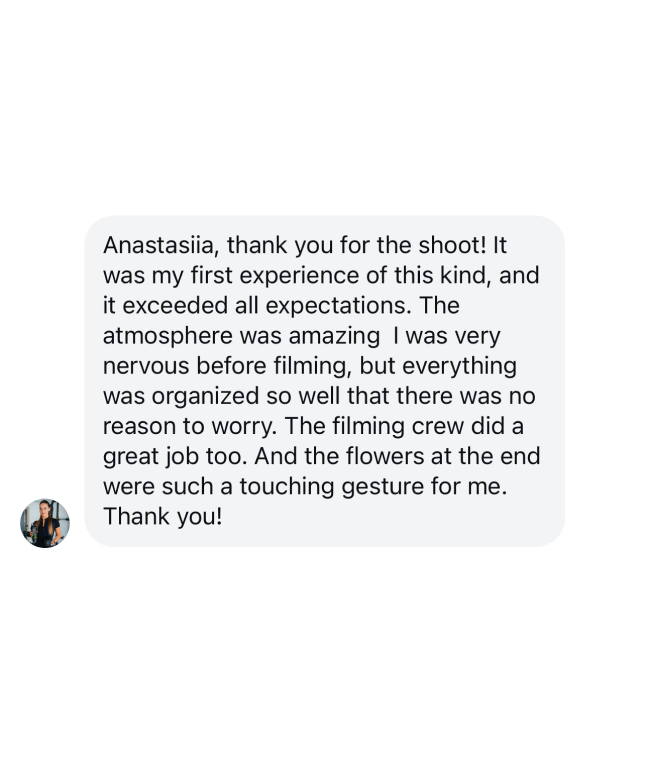 Client testimonial