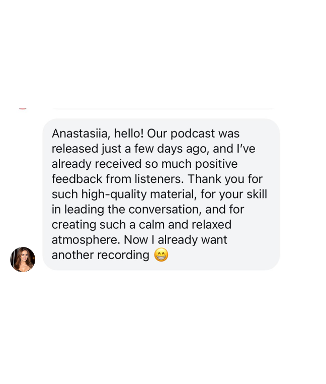 Client testimonial
