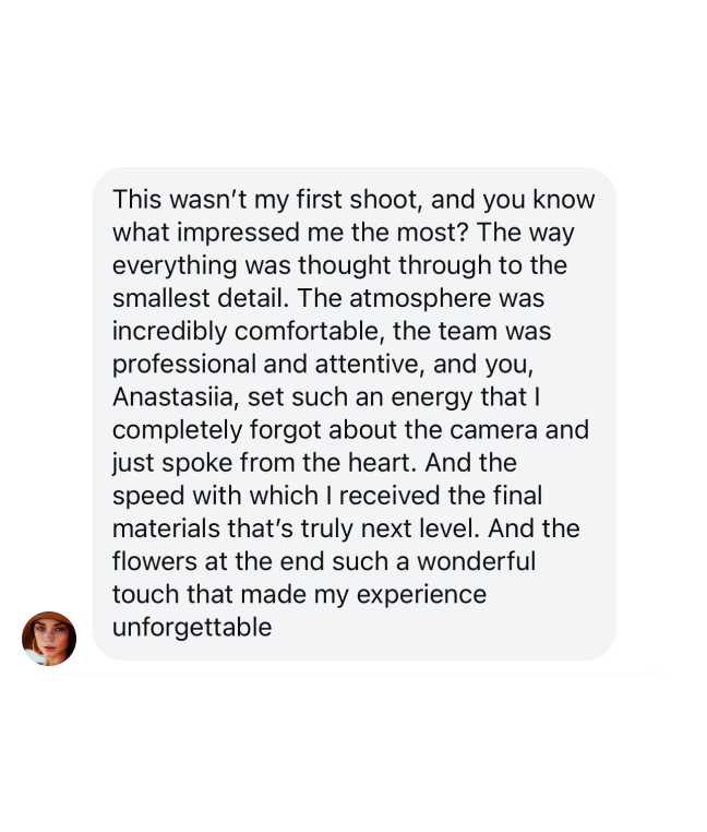 Client testimonial